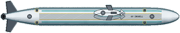The RV Inkwell research submarine on the surface