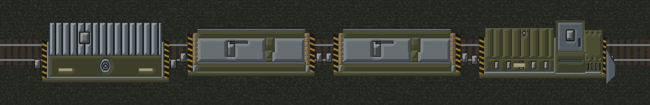 The four-car armored train