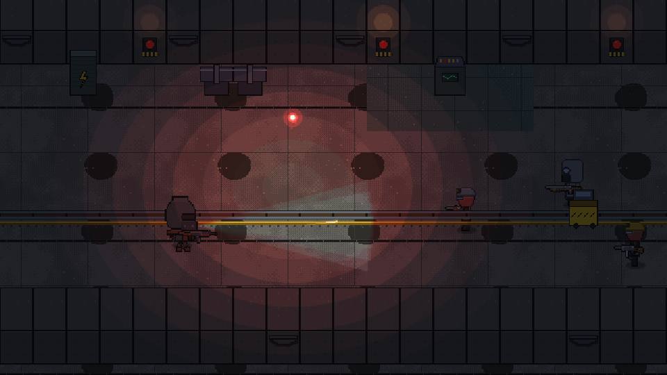 In a Deep Line tunnel, a red flare gives a player away to the bunker crew